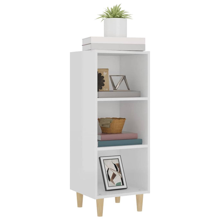 Servantă, alb extralucios, 34,5x32,5x90 cm, lemn compozit WALTI