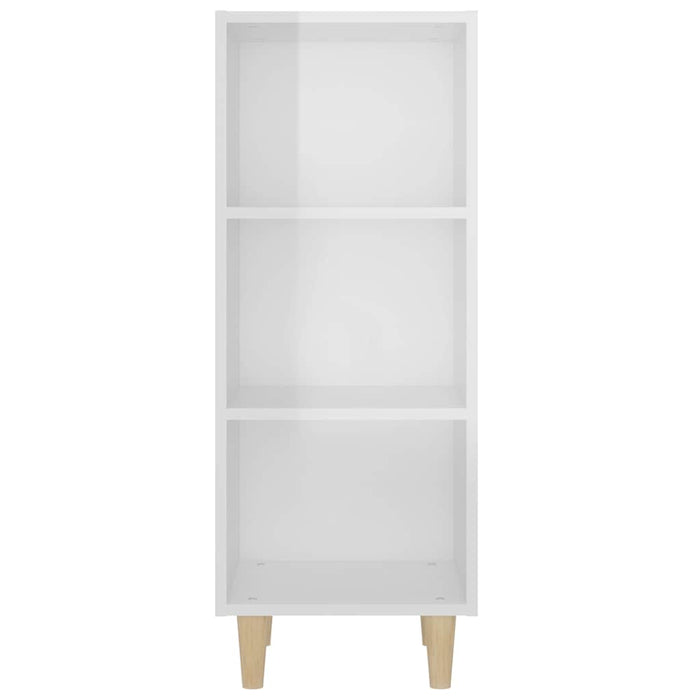Servantă, alb extralucios, 34,5x32,5x90 cm, lemn compozit WALTI