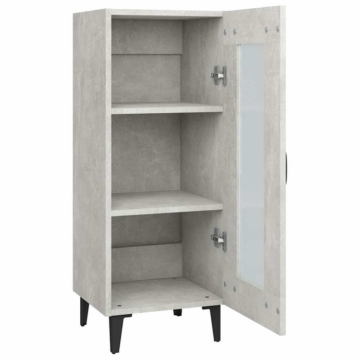 Dulap, gri beton, 34,5x34x90 cm, lemn compozit WALTI