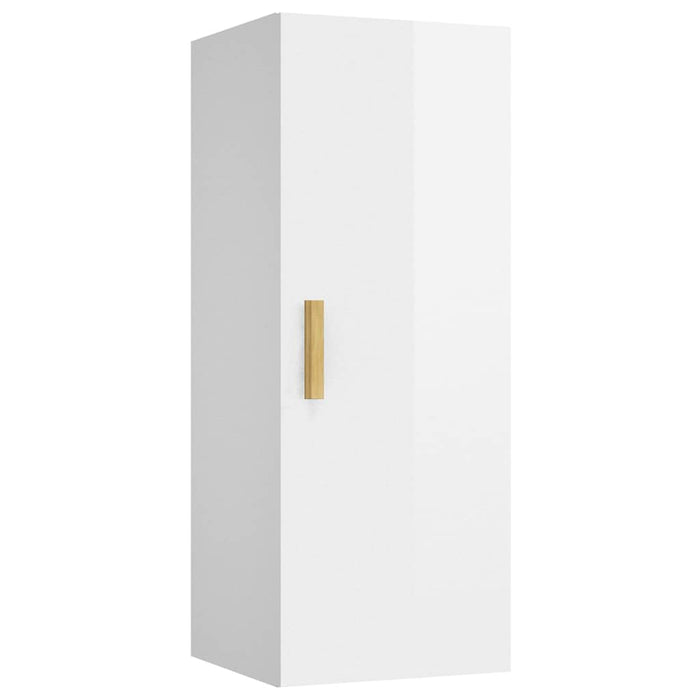 Dulap de perete, alb extralucios, 34,5x34x90 cm, lemn compozit WALTI