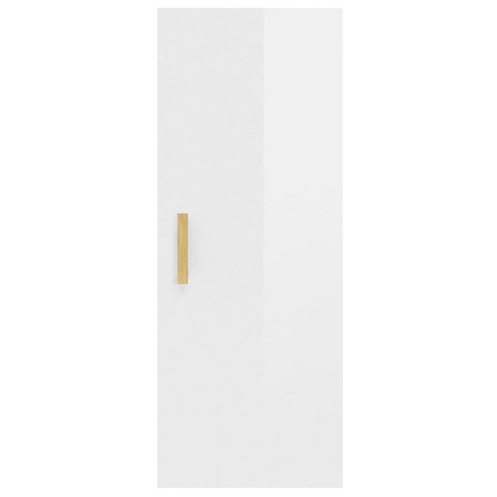 Dulap de perete, alb extralucios, 34,5x34x90 cm, lemn compozit WALTI