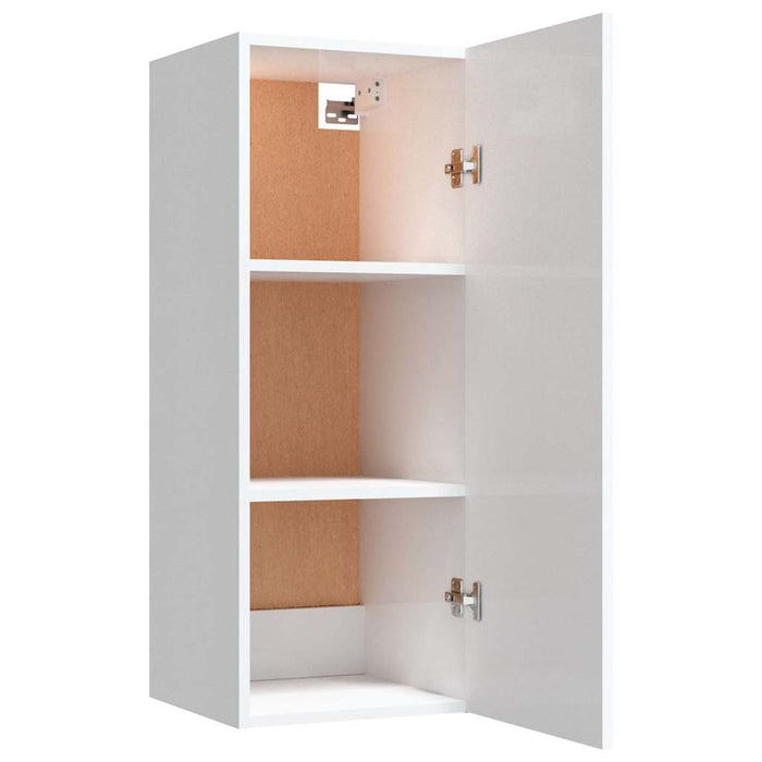 Dulap de perete, alb extralucios, 34,5x34x90 cm, lemn compozit WALTI