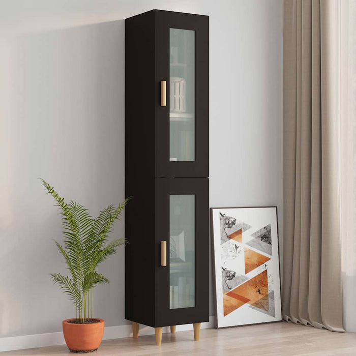 Dulap de perete suspendat, negru, 34,5x34x90 cm WALTI