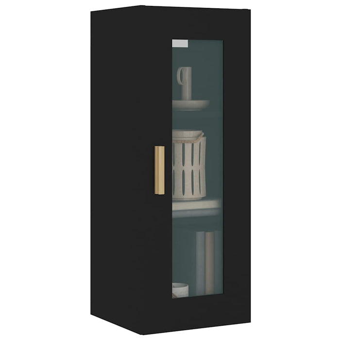 Dulap de perete suspendat, negru, 34,5x34x90 cm WALTI