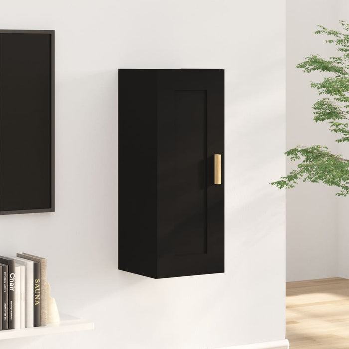Dulap de perete, negru, 35x34x90 cm, lemn prelucrat WALTI