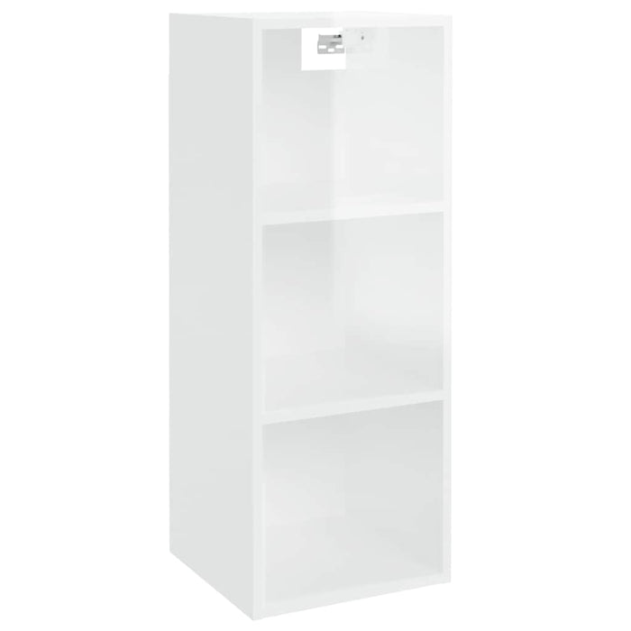 Dulap de perete, alb extralucios, 34,5x32,5x90cm, lemn compozit WALTI