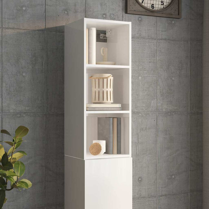 Dulap de perete, alb extralucios, 34,5x32,5x90cm, lemn compozit WALTI