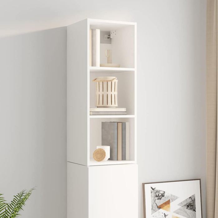 Dulap de perete, alb extralucios, 34,5x32,5x90cm, lemn compozit WALTI