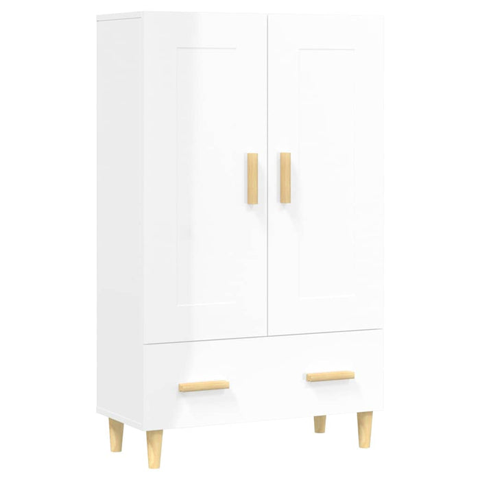 Dulap înalt, alb extralucios, 70x31x115 cm, lemn prelucrat WALTI
