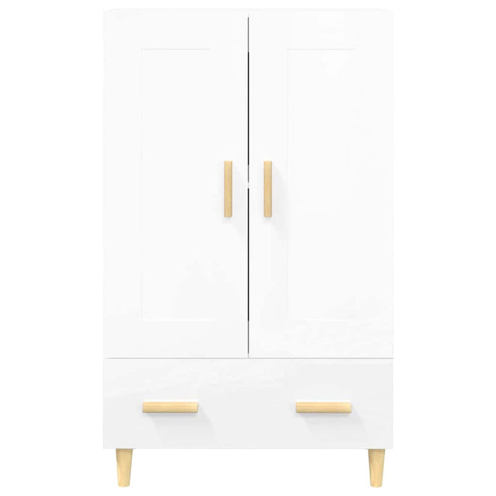 Dulap înalt, alb extralucios, 70x31x115 cm, lemn prelucrat WALTI