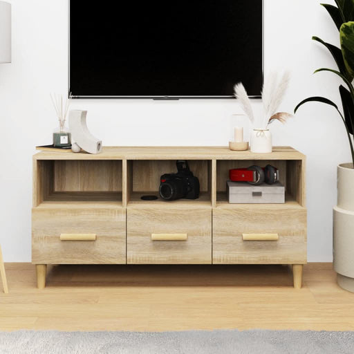 Comodă TV, stejar sonoma, 102x36x50 cm, lemn compozit - WALTI WALTI