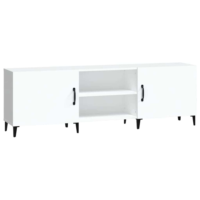 Comodă TV, alb, 150x30x50 cm, lemn compozit WALTI