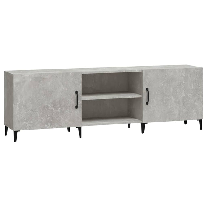 Comodă TV, gri beton, 150x30x50 cm, lemn compozit WALTI