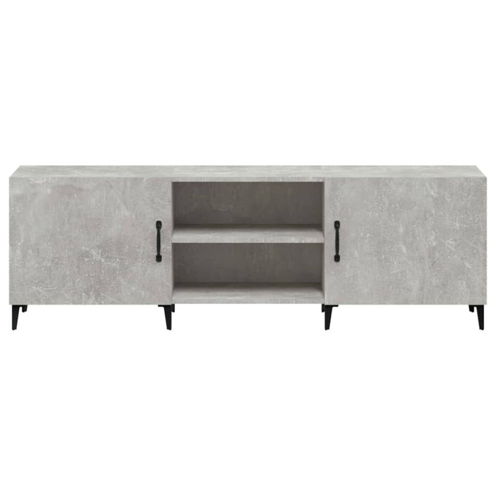 Comodă TV, gri beton, 150x30x50 cm, lemn compozit WALTI