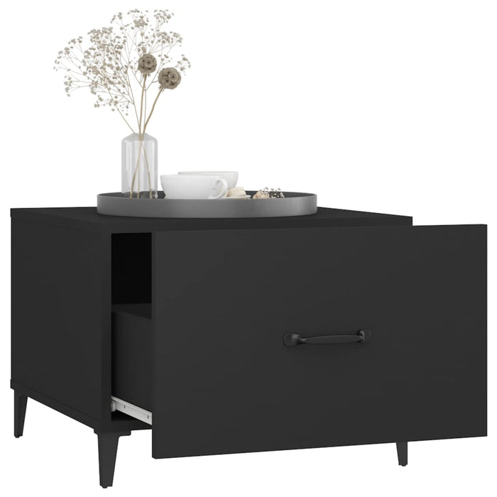 Măsuțe de cafea cu picioare metalice, 2 buc., negru 50x50x40 cm - WALTI WALTI