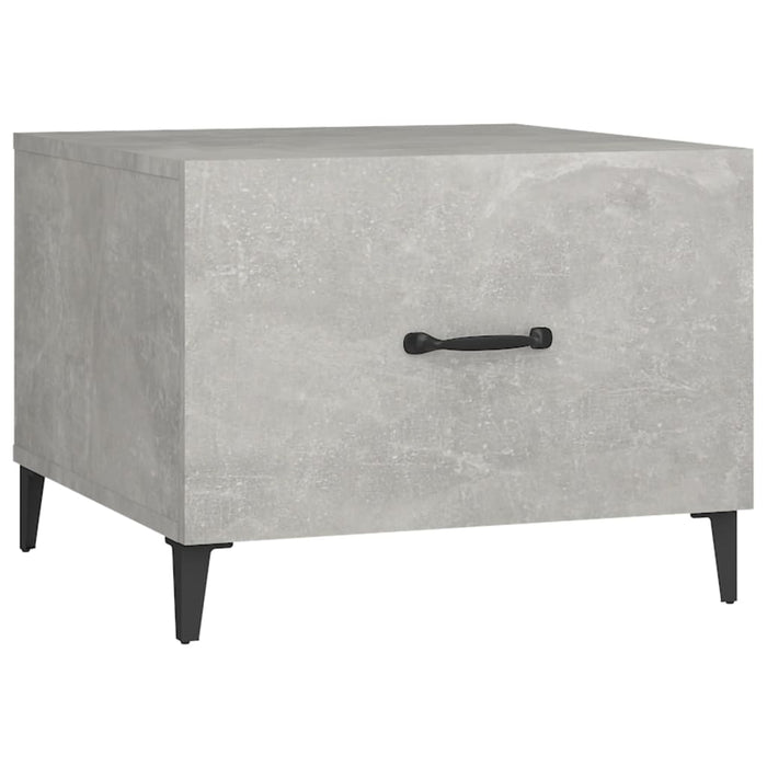 Măsuță de cafea cu picioare metalice, gri beton, 50x50x40 cm - WALTI WALTI