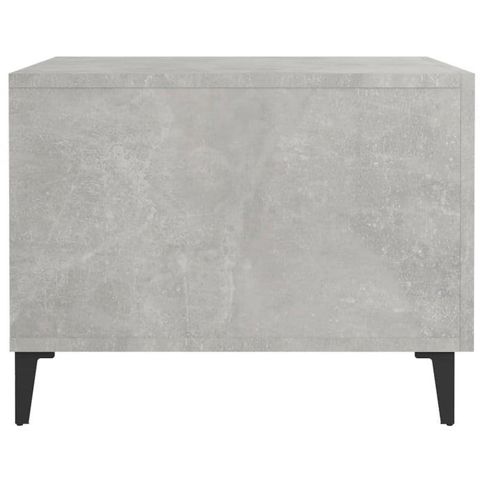 Măsuță de cafea cu picioare metalice, gri beton, 50x50x40 cm - WALTI WALTI