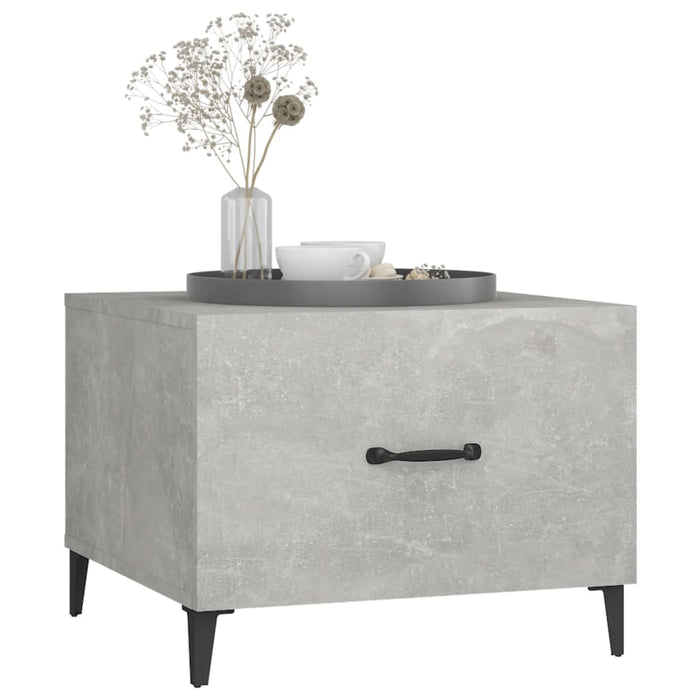 Măsuță de cafea picioare metalice 2 buc. gri beton 50x50x40 cm - WALTI WALTI