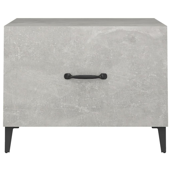 Măsuță de cafea picioare metalice 2 buc. gri beton 50x50x40 cm - WALTI WALTI