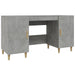 Birou, gri beton, 140x50x75 cm, lemn compozit - WALTI WALTI