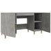 Birou, gri beton, 140x50x75 cm, lemn compozit - WALTI WALTI