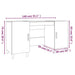 Birou, gri beton, 140x50x75 cm, lemn compozit - WALTI WALTI