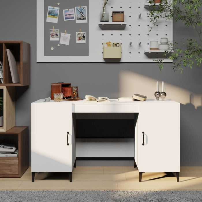 Birou, alb, 140x50x75 cm, lemn compozit - WALTI WALTI