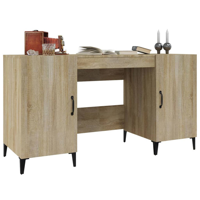 Birou, stejar sonoma, 140x50x75 cm, lemn compozit - WALTI WALTI