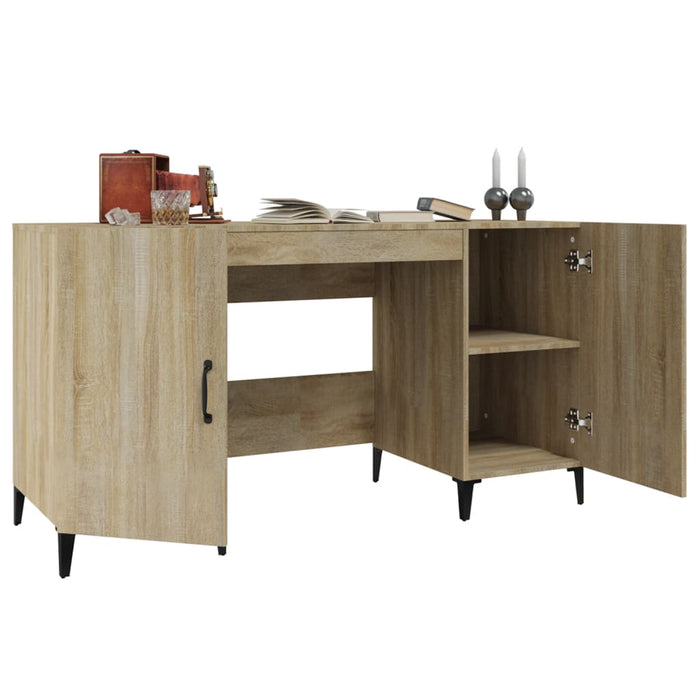 Birou, stejar sonoma, 140x50x75 cm, lemn compozit - WALTI WALTI