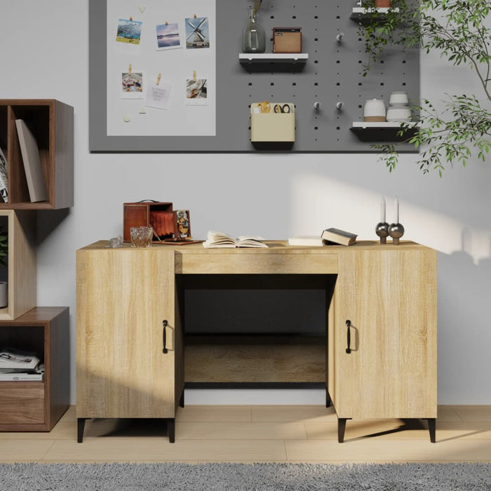 Birou, stejar sonoma, 140x50x75 cm, lemn compozit - WALTI WALTI