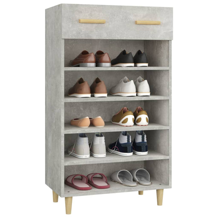 Pantofar, gri beton, 60x35x105 cm, lemn compozit - WALTI WALTI