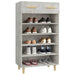 Pantofar, gri beton, 60x35x105 cm, lemn compozit - WALTI WALTI