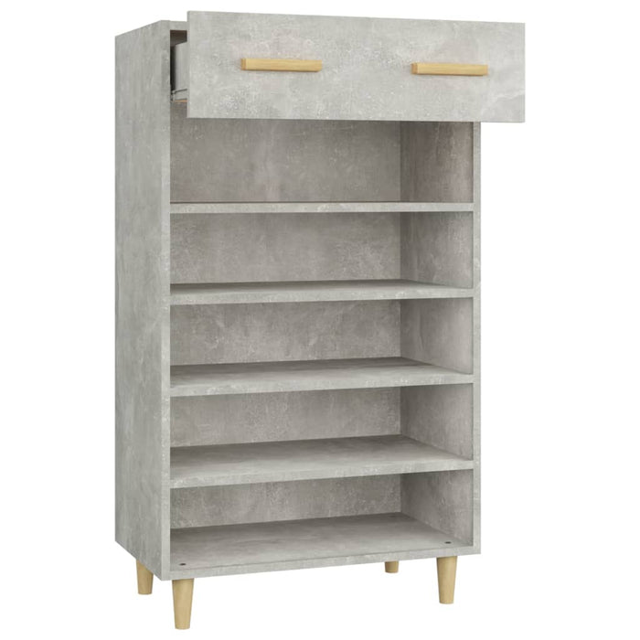 Pantofar, gri beton, 60x35x105 cm, lemn compozit - WALTI WALTI