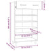 Pantofar, gri beton, 60x35x105 cm, lemn compozit - WALTI WALTI