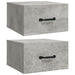 Noptiere de perete, 2 buc., gri beton, 35x35x20 cm - WALTI WALTI