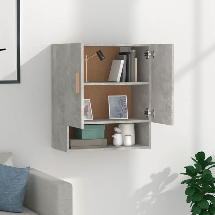 Dulap de perete, gri beton, 60x31x70 cm, lemn compozit - WALTI WALTI