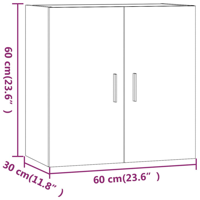 Dulap de perete, alb, 60x30x60 cm, lemn prelucrat - WALTI WALTI