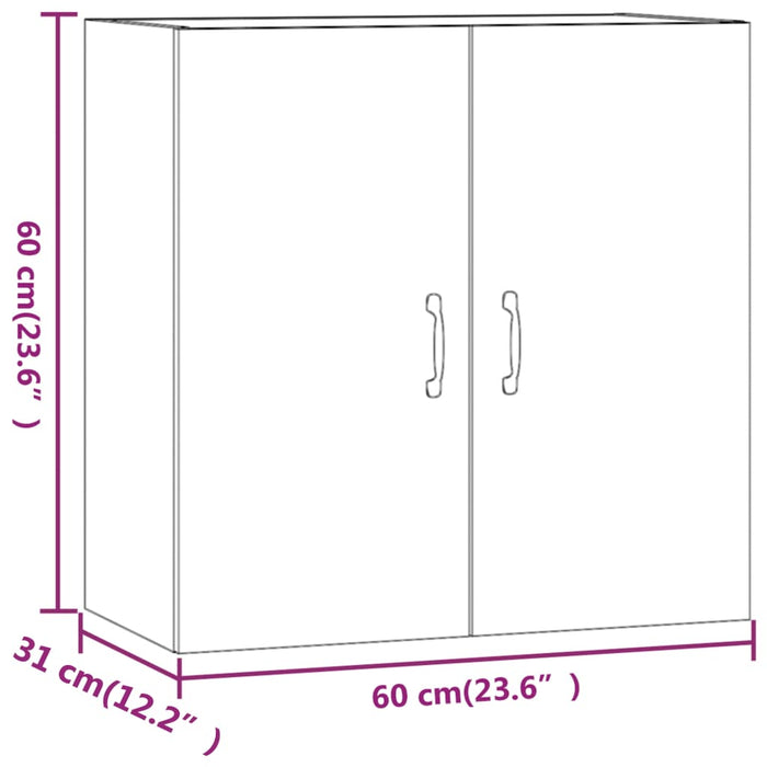 Dulap de perete, alb, 60x31x60 cm, lemn prelucrat - WALTI WALTI