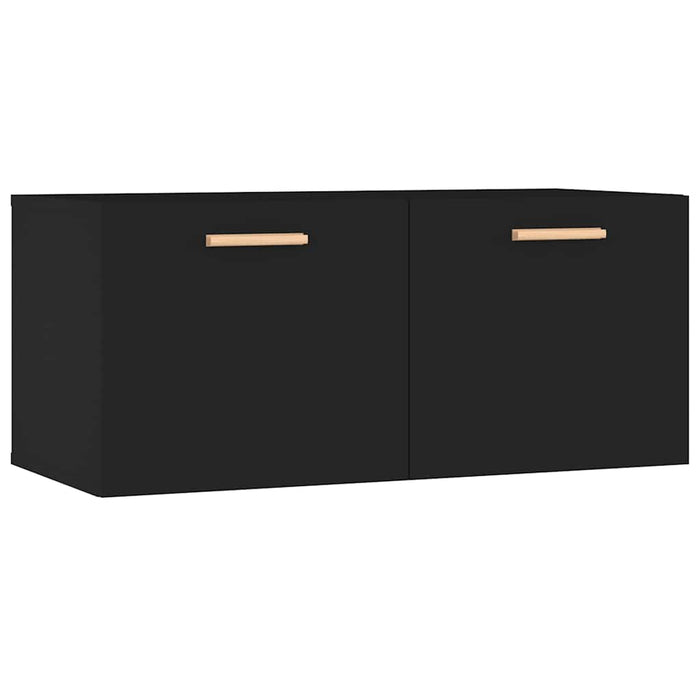 Dulap de perete, negru, 80x35x36,5 cm, lemn compozit WALTI