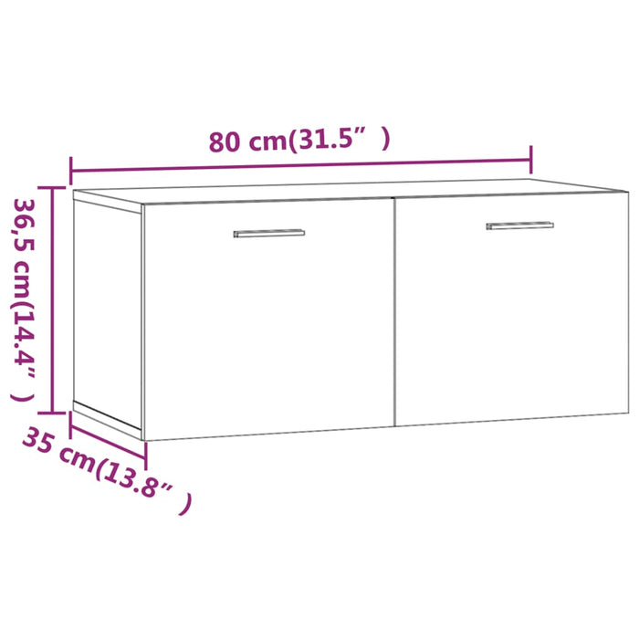 Dulap de perete, stejar sonoma, 80x35x36,5 cm, lemn prelucrat - WALTI WALTI
