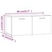 Dulap de perete, stejar sonoma, 80x35x36,5 cm, lemn prelucrat - WALTI WALTI