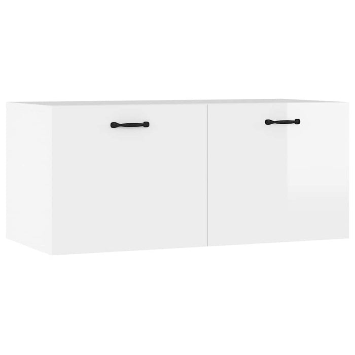 Dulap de perete, alb extralucios, 80x36,5x35 cm, lemn compozit WALTI