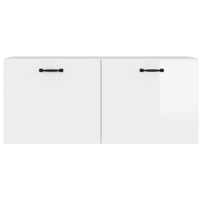 Dulap de perete, alb extralucios, 80x36,5x35 cm, lemn compozit WALTI