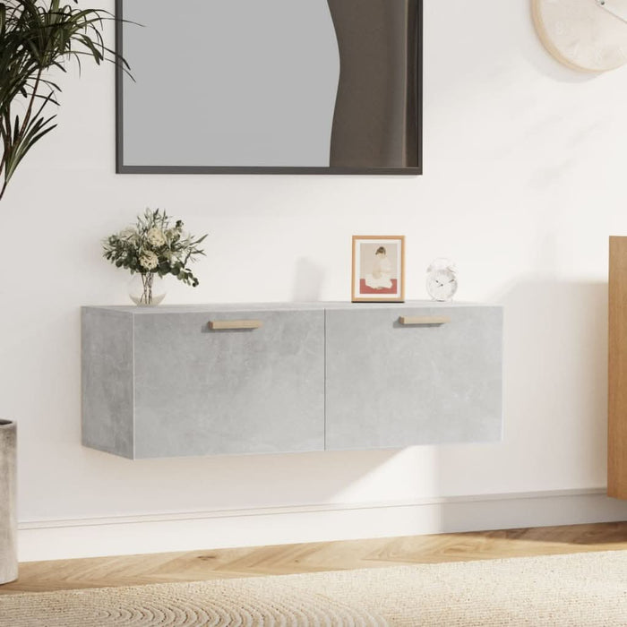 Dulap de perete, gri beton, 100x36,5x35 cm, lemn prelucrat - WALTI WALTI