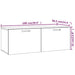 Dulap de perete, gri beton, 100x36,5x35 cm, lemn prelucrat - WALTI WALTI