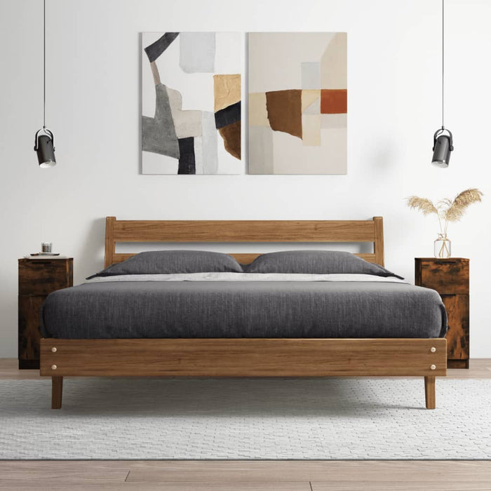 Dulapuri, 2 buc., stejar fumuriu, 30x30x70 cm, lemn prelucrat - WALTI WALTI