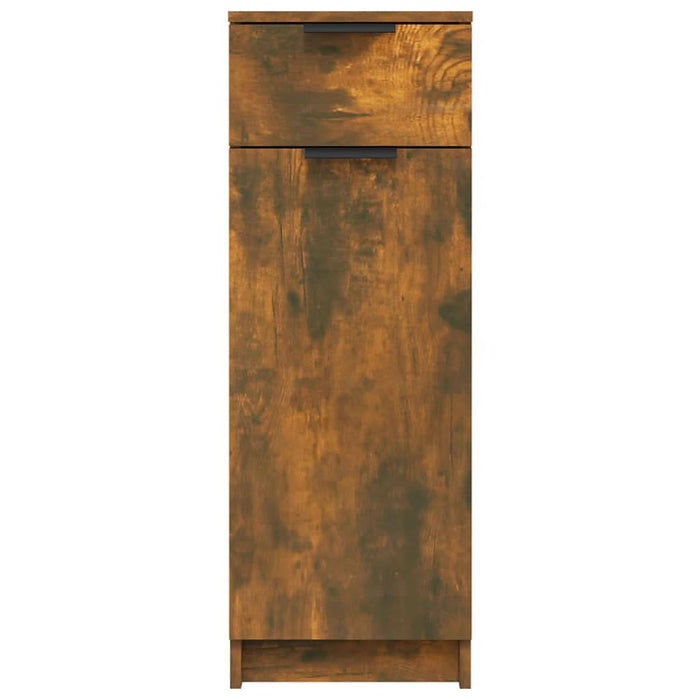 Dulap de baie, stejar fumuriu, 32x34x90 cm, lemn prelucrat - WALTI WALTI