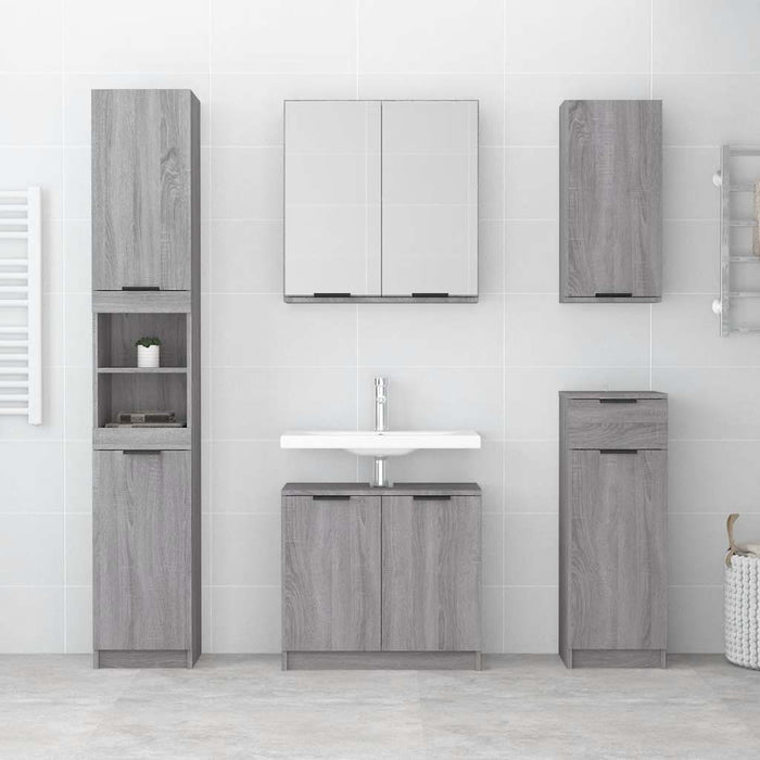 Dulap de baie, sonoma gri, 64,5x33,5x59 cm, lemn prelucrat - WALTI WALTI