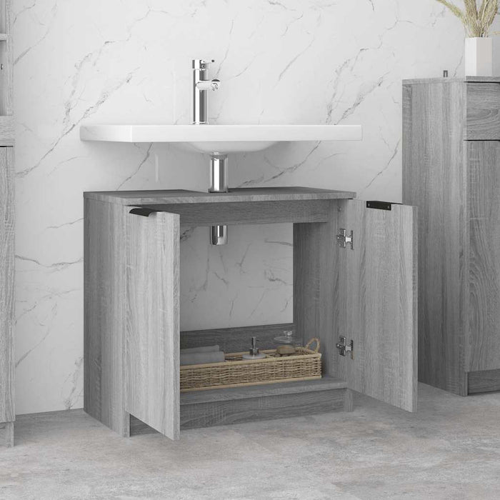 Dulap de baie, sonoma gri, 64,5x33,5x59 cm, lemn prelucrat - WALTI WALTI
