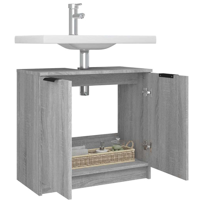Dulap de baie, sonoma gri, 64,5x33,5x59 cm, lemn prelucrat - WALTI WALTI
